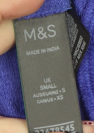 Marks and Spencer Womens Blue Ombre Cotton Crew Neck Sweatshirt Size S