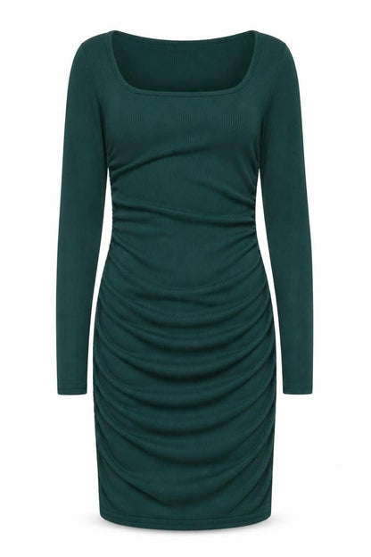 Front view of I Saw It First Women’s Green Long Sleeve Bodycon Dress UK 8