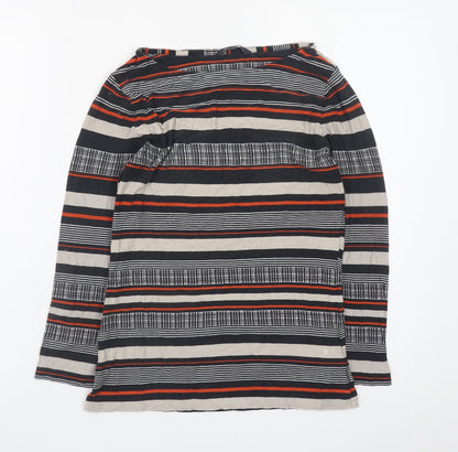 Marks and Spencer Women's Multicoloured Striped Long Sleeve T-Shirt Size 8