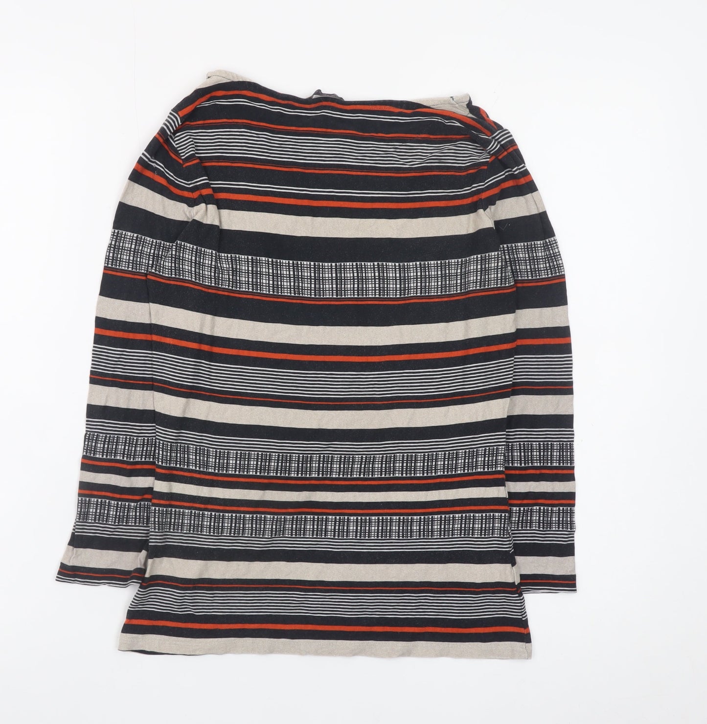 Marks and Spencer Women's Multicoloured Striped Long Sleeve T-Shirt Size 8