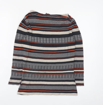Marks and Spencer Women's Multicoloured Striped Long Sleeve T-Shirt Size 8