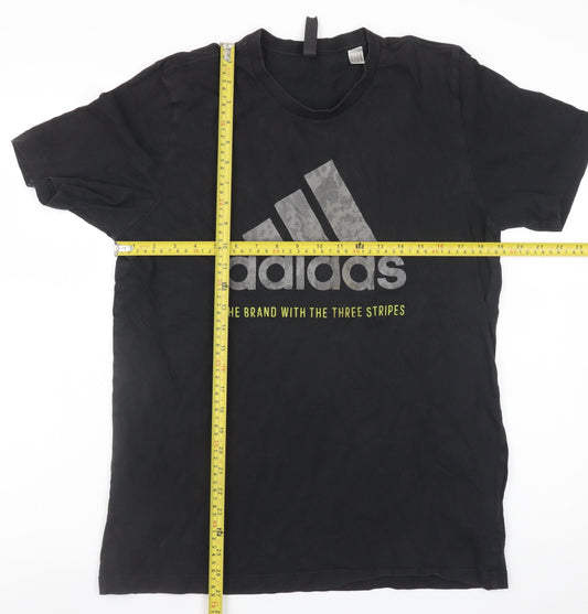 Adidas Men's Black Crew Neck Short Sleeve T-Shirt Size M