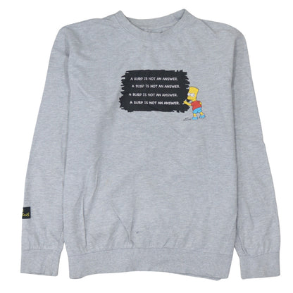 Primark Men’s Grey Bart Simpson Graphic Sweatshirt XL Pullover