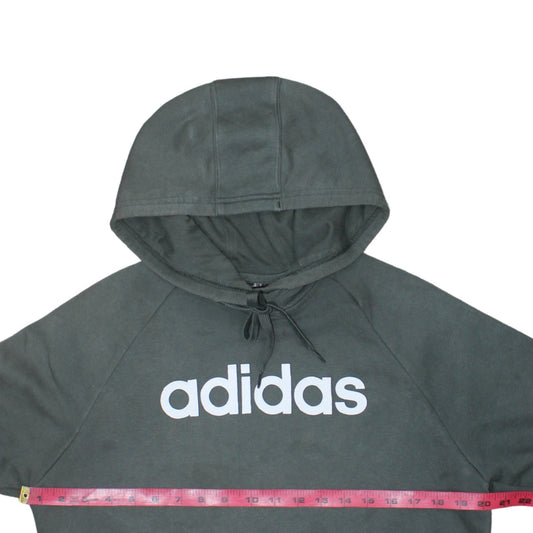 Adidas Womens Black Pullover Hoodie Size 14 Long Sleeve Logo Print