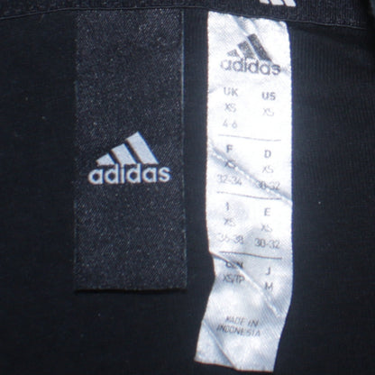 Adidas Womens Black XS Pullover Hoodie with Logo Print