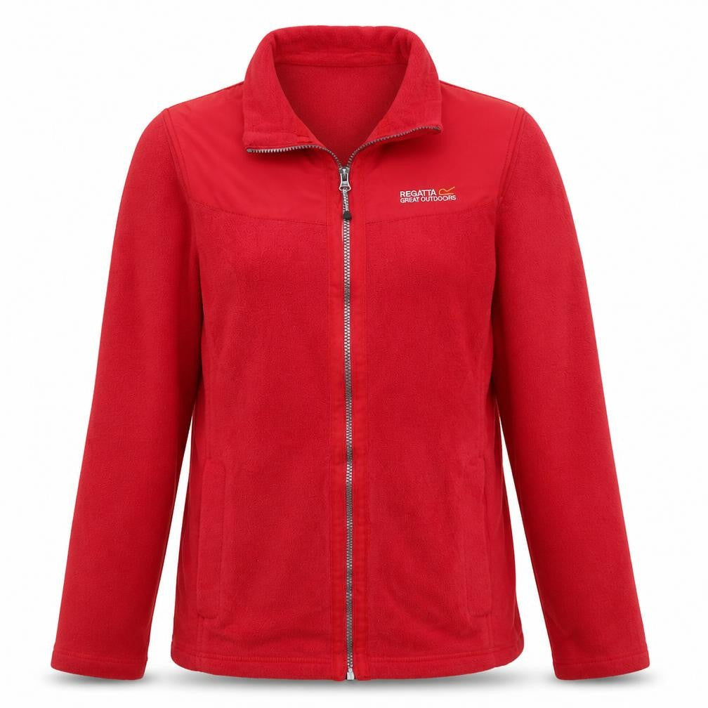 Regatta Women’s Red Fleece Full Zip Outdoor Jacket Size 12