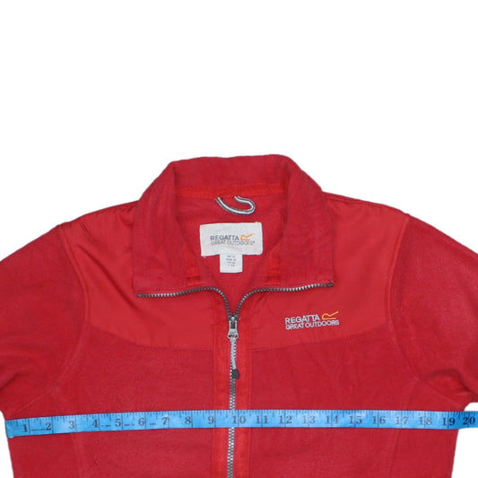 Regatta Women’s Red Fleece Full Zip Outdoor Jacket Size 12