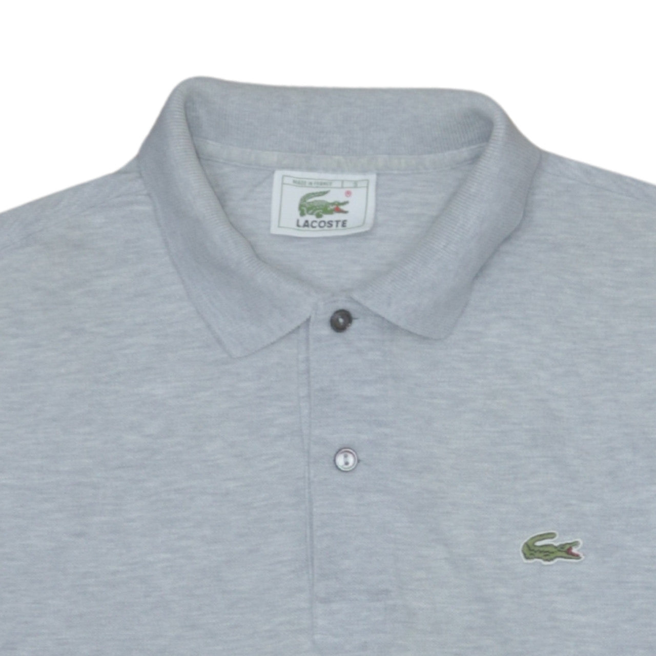 Lacoste Men's Grey Regular Fit Cotton Short Sleeve Polo Shirt Size L