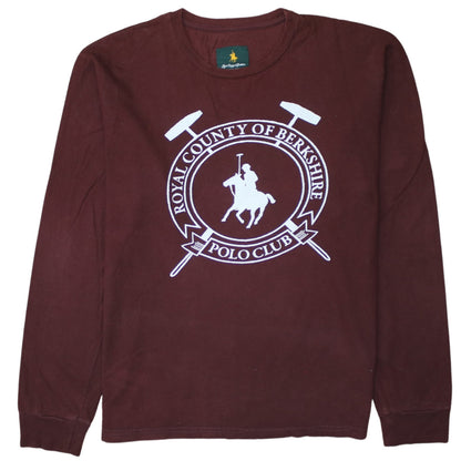 Mens UK Size L Royal County of Berkshire Polo Club Brown  T-Shirt