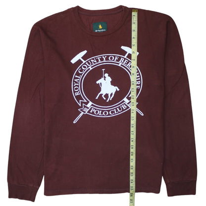 Mens UK Size L Royal County of Berkshire Polo Club Brown  T-Shirt