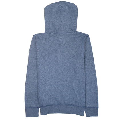 Hollister Men Blue Pullover Hoodie S Fleece Logo Regular Fit