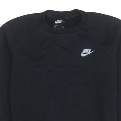 Nike Women Black Small Pullover Sweatshirt Crew Neck Cotton Blend