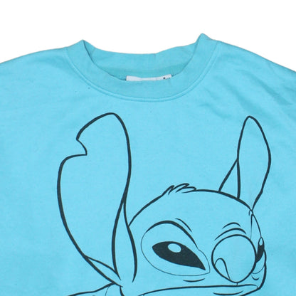 Disney Women's Blue Stitch Pullover Sweatshirt Size M