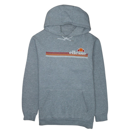 Ellesse Men's Grey Pullover Hoodie Small Retro Logo Sweatshirt