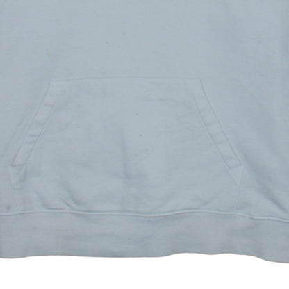 Nike Womens White Medium Pullover Hoodie with Logo Print