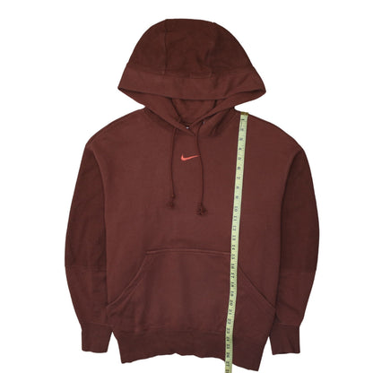 Nike Women's Brown Pullover Hoodie Small Cotton Blend Casual Sweatshirt