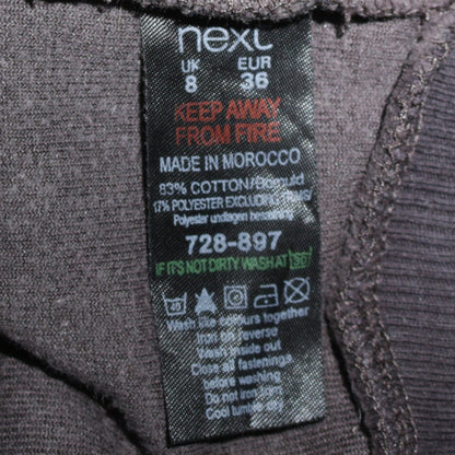Next Women Black Velour Full Zip Hoodie UK 8 Embellished Detail