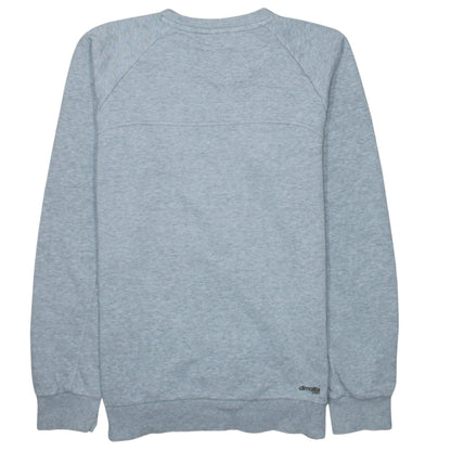 Adidas Mens Grey Small Crew Neck Pullover Sports Sweatshirt