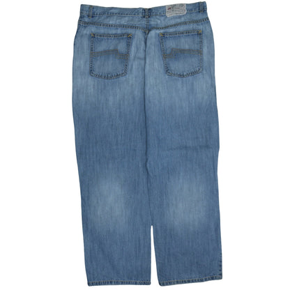 Beverly Hills Polo Club Mens Blue Straight Denim Jeans 40x32