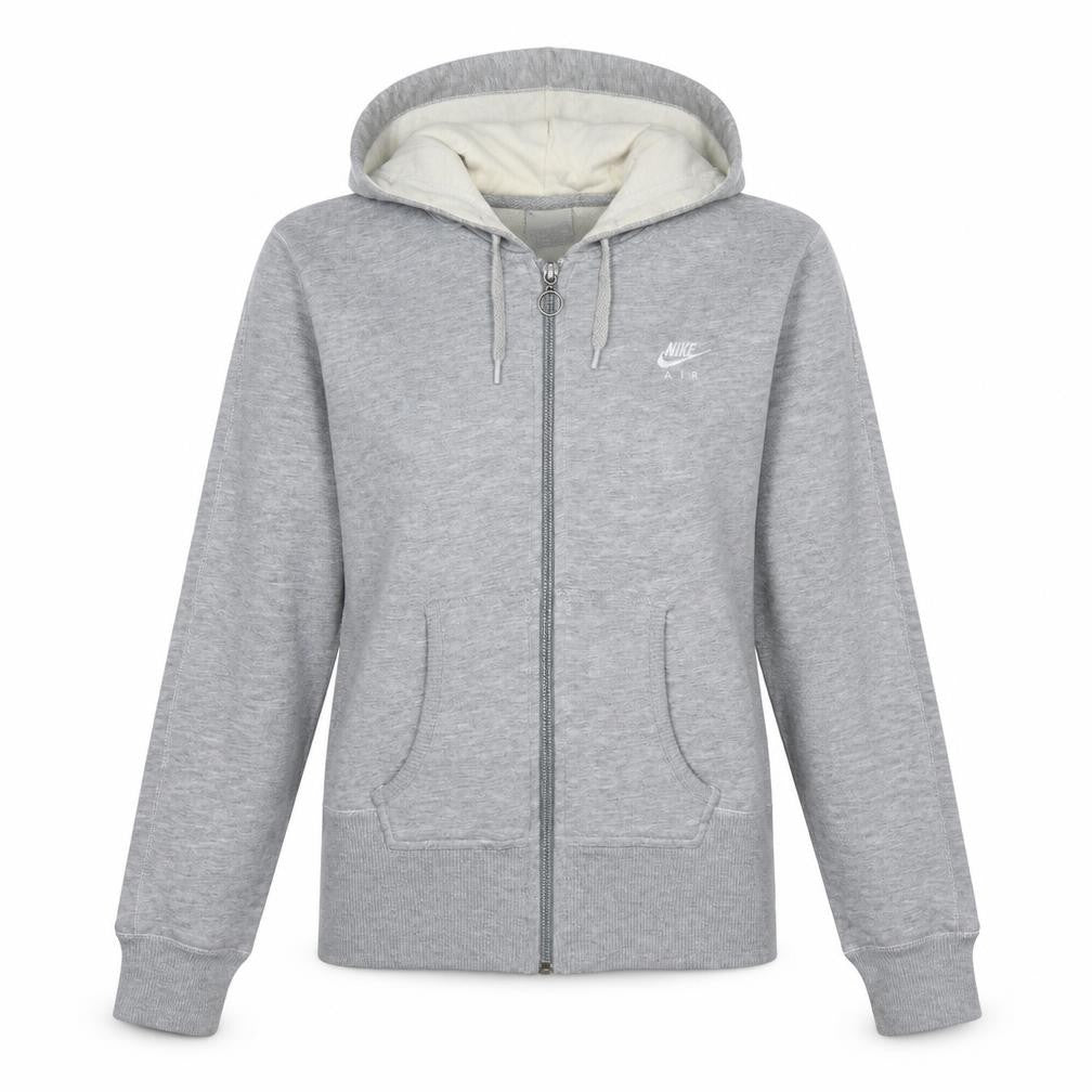 Nike Air Women's Grey Full Zip Hoodie Size M Cotton Blend