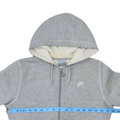 Nike Air Women's Grey Full Zip Hoodie Size M Cotton Blend
