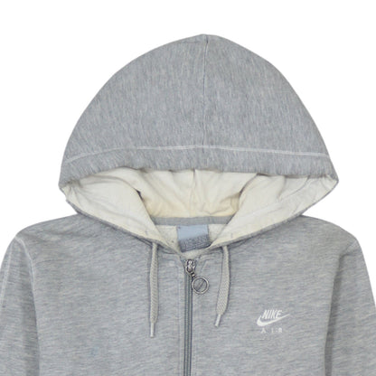 Nike Air Women's Grey Full Zip Hoodie Size M Cotton Blend