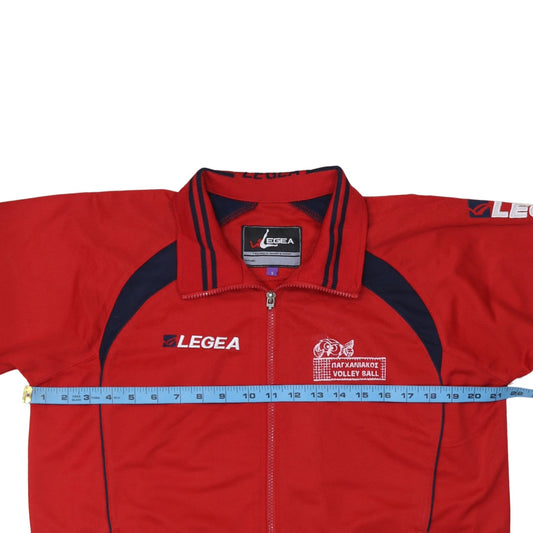 Legea Men's Red Volleyball Track Jacket Size S Full Zip Sportswear