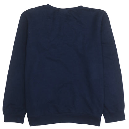 Disney Primark Women’s Navy Stitch Sweatshirt UK 16 Pullover Cotton Blend