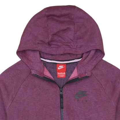 Nike Boys Burgundy Full Zip Hoodie XL (13-15 Years) Cotton Blend