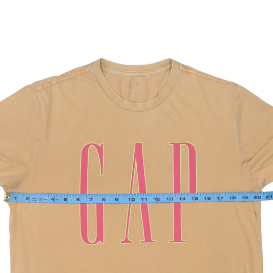 GAP Womens Beige Short Sleeve Basic Logo T-Shirt Size M