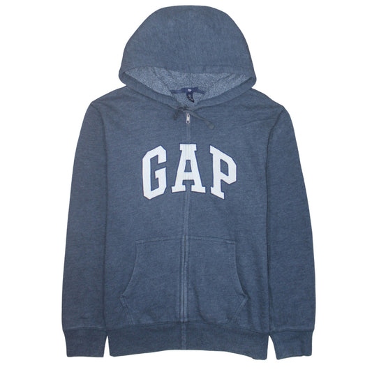 GAP Women Blue Full Zip Hoodie Large Cotton Blend Casual
