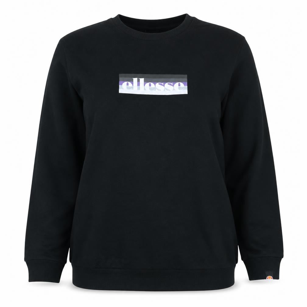 Ellesse Women Black XXL Pullover Sweatshirt Logo Cotton Blend
