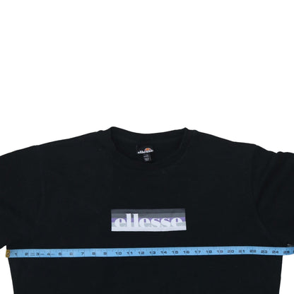 Ellesse Women Black XXL Pullover Sweatshirt Logo Cotton Blend