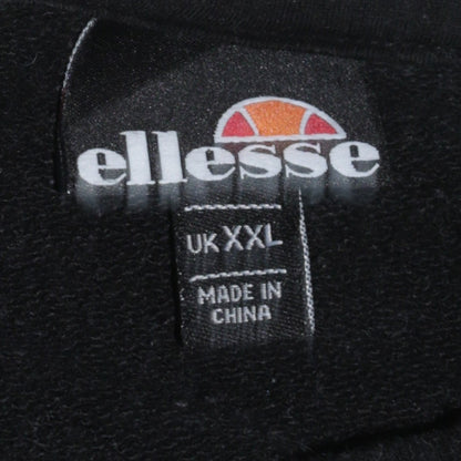 Ellesse Women Black XXL Pullover Sweatshirt Logo Cotton Blend