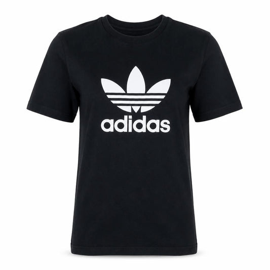Front view of Adidas women’s black t-shirt small short sleeve crew neck sports top