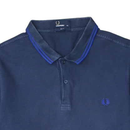 Fred Perry Men's Blue Slim Fit Polo Shirt 2XL Cotton