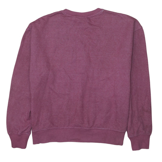 Disney Women Purple Stitch Sweatshirt Size 10/12 UK S Crew Neck