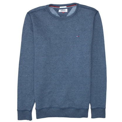 Tommy Jeans Men's Blue Regular Fit Cotton Blend Sweatshirt Size S