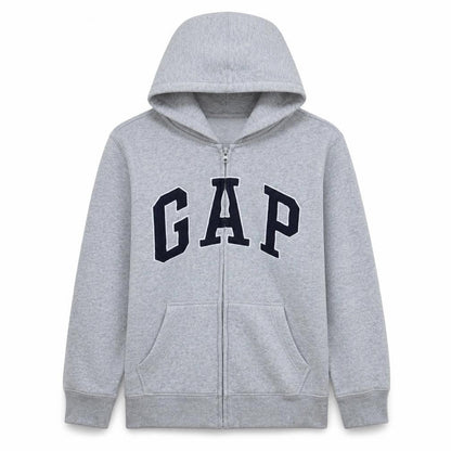 GAP Kids Boys Grey Full Zip Hoodie XL 12-13 Years Cotton Blend