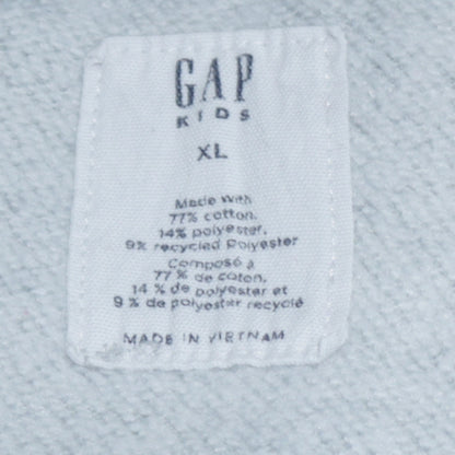 GAP Kids Boys Grey Full Zip Hoodie XL 12-13 Years Cotton Blend
