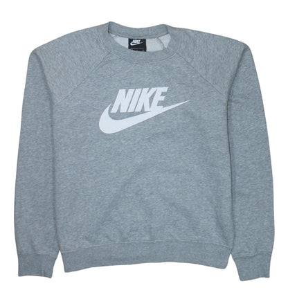 Nike Women Grey Small Crew Neck Pullover Sweatshirt