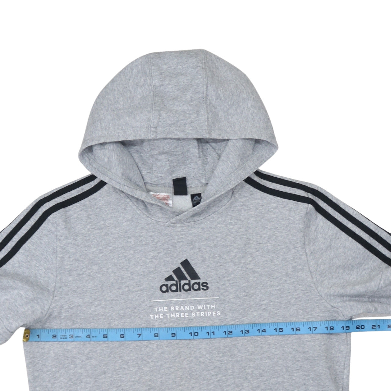 Adidas Boys Grey Pullover Hoodie XL 15-16 Years Hooded Sweatshirt