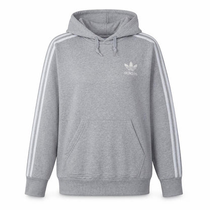 Adidas Womens Grey 3XL Pullover Hoodie with 3 Stripes Logo Classic Style