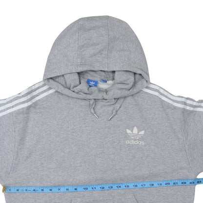 Adidas Womens Grey 3XL Pullover Hoodie with 3 Stripes Logo Classic Style