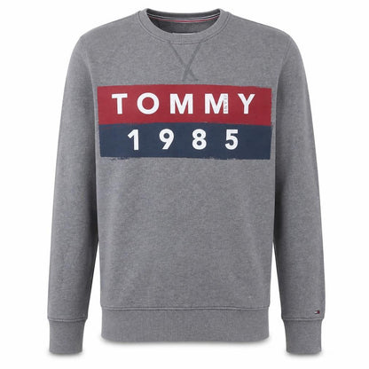 Tommy Jeans Men Grey Logo 1985 Crew Neck Sweatshirt Size M