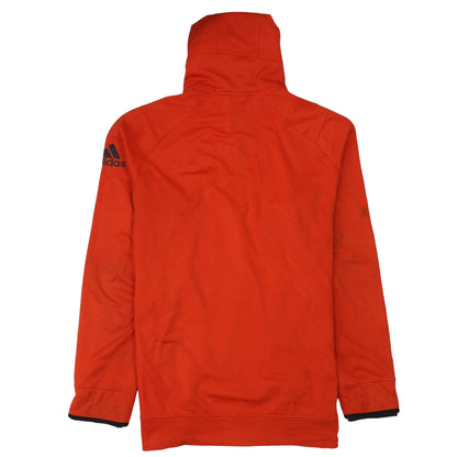 Adidas Men's Orange XL 1/2 Zip Pullover Hoodie