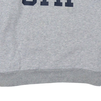 GAP Women Grey Logo Crew Neck Pullover Sweatshirt Size L