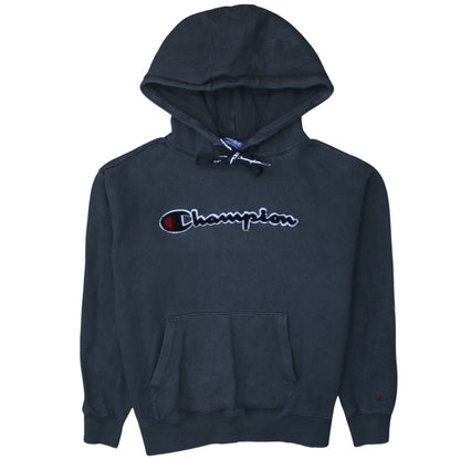 Champion Womens Black XS Pullover Hoodie Cotton Embroidered Logo