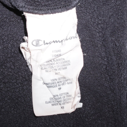 Champion Womens Black XS Pullover Hoodie Cotton Embroidered Logo
