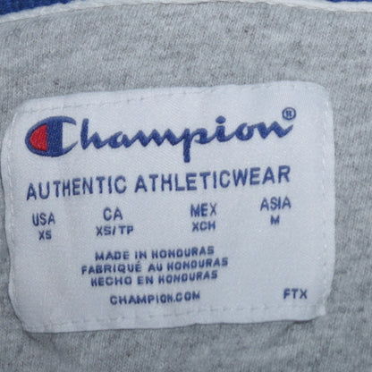 Champion Womens White XS Hoodie Pullover Logo Print Cotton Blend